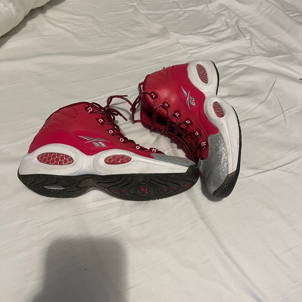 PreOwned Reebok Classic Mid Question Pink Cherry M48825 Girl's Size 7 - Picture 9 of 9